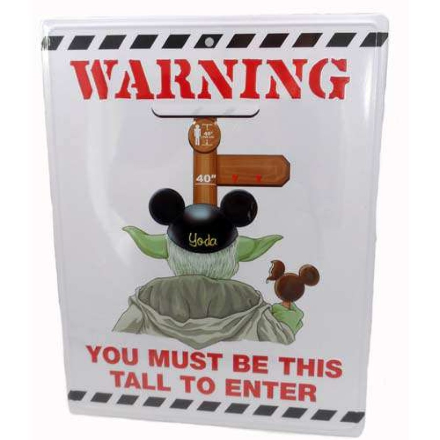 Prints And Signs * | Clearance Disney Door Sign Star Wars Yoda Height Requirement