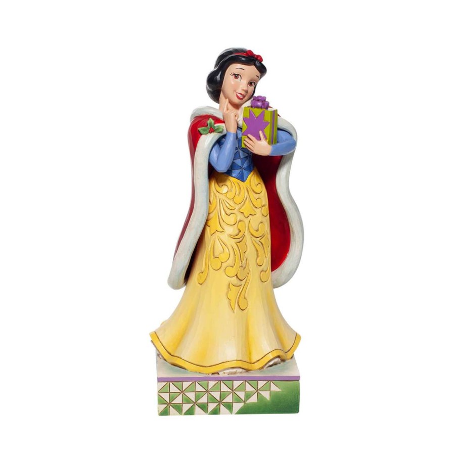 Figures & Figurines * | Disney Traditions By Jim Shore Christmas Snow White Clearance