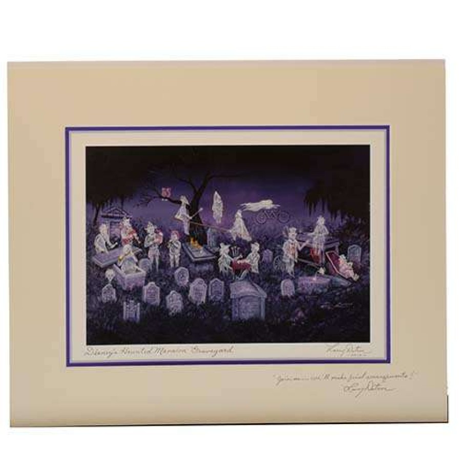 Prints And Signs * | Online Sales Disney Artist Print Larry Dotson The Haunted Mansion Graveyard