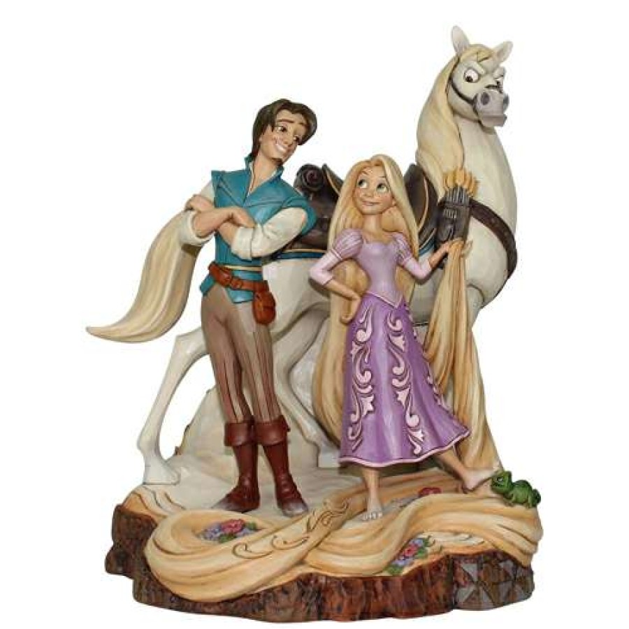 Figures & Figurines * | Excellent Disney Traditions By Jim Shore Tangled Carved By Heart