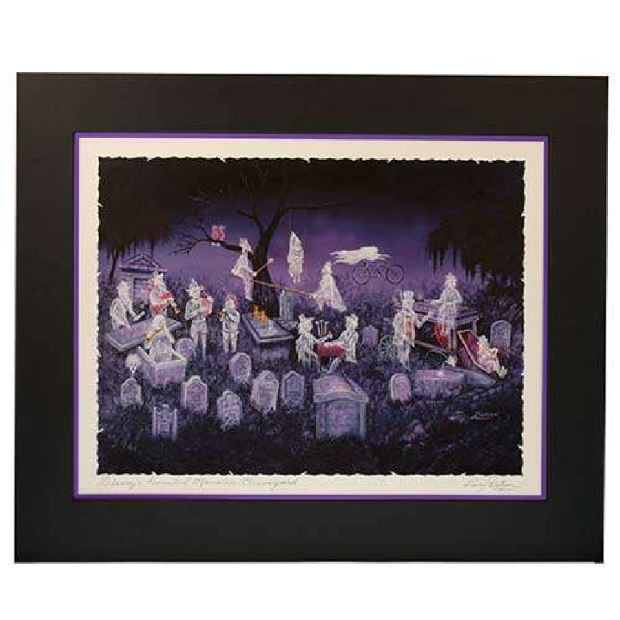 Prints And Signs * | Top Selling Disney Artist Print Larry Dotson The Haunted Mansion Graveyard