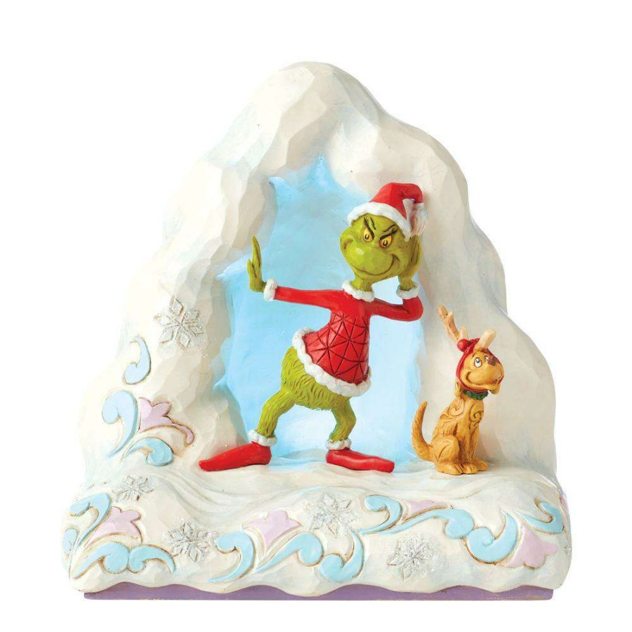 Figures & Figurines * | Disney Top Sellers Grinch By Jim Shore Figurine Grinch And Max Listening