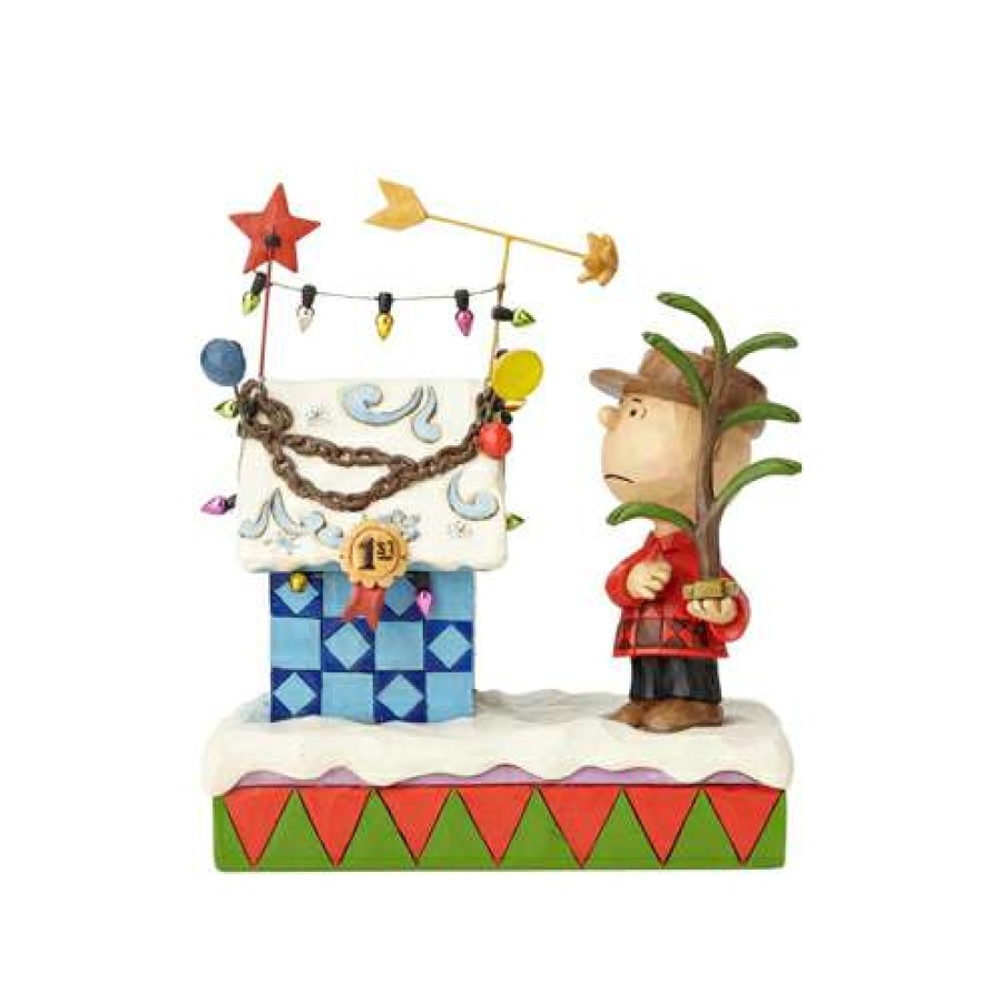 Figures & Figurines * | Disney Flash Sale Peanuts By Jim Shore Charlie Brown & Decorated Doghouse