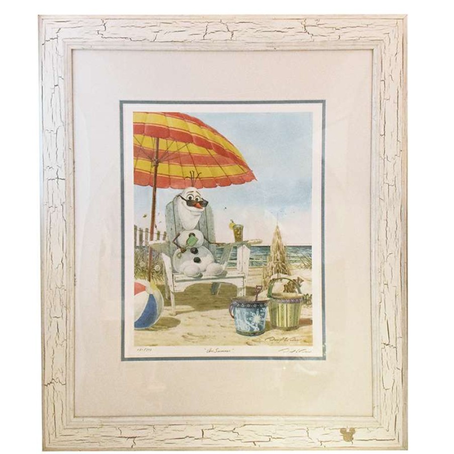 Prints And Signs * | Shop Disney Artist Print David Doss Framed Giclee In Summer With Olaf