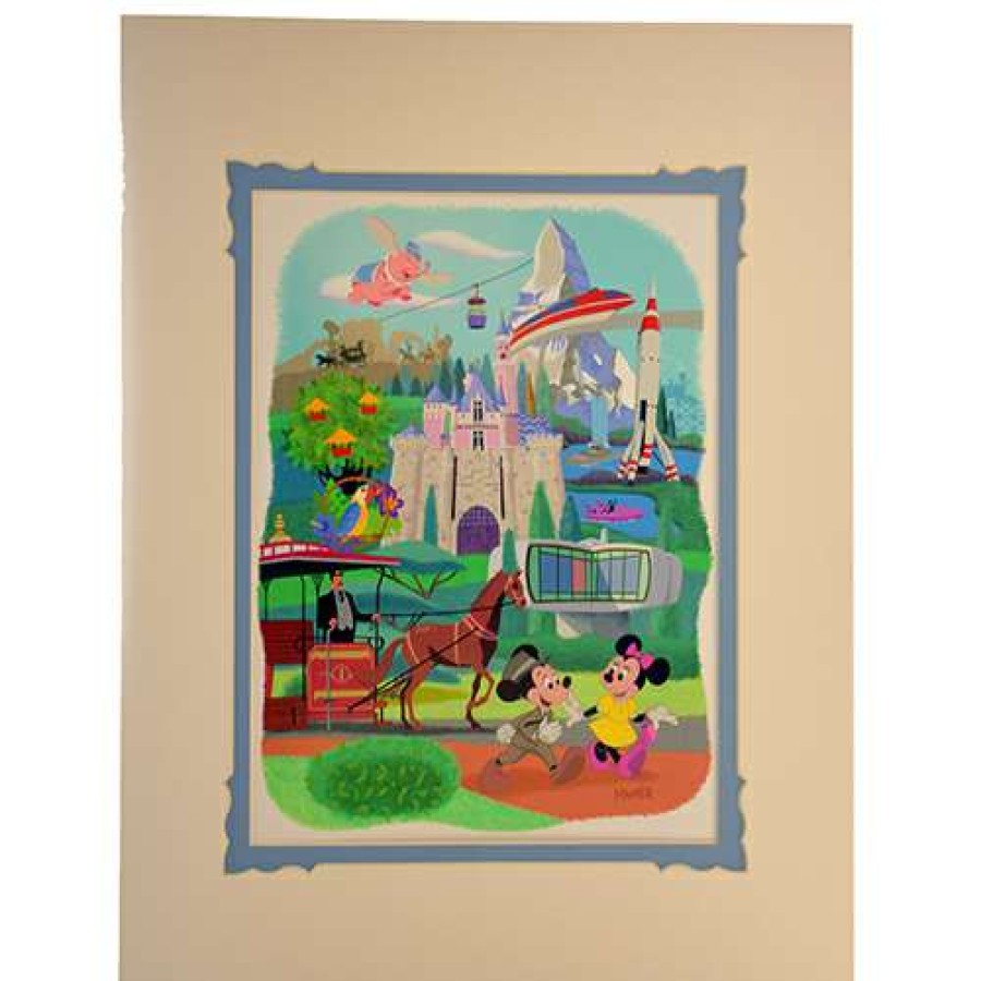 Prints And Signs * | New Arrivals Disney Print Alex Maher Disneyland Decades 1955-1964