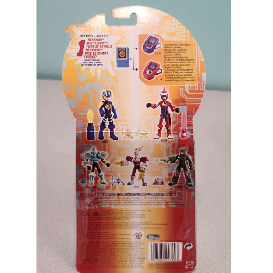 Figures & Figurines * | Disney Official Mattel Megaman Nt Warrior Action Figure Moc Crossfusion Megaman W/ Lightning1 Battlechip H2632