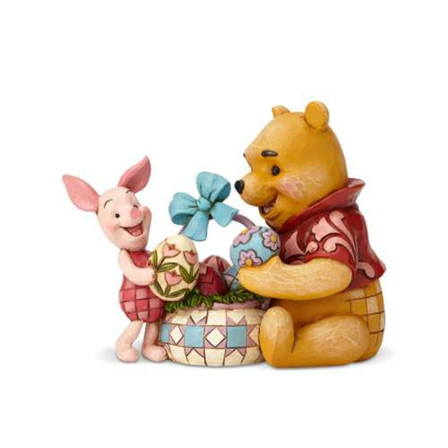 Figures & Figurines * | Store Disney Traditions By Jim Shore Easter Pooh And Piglet