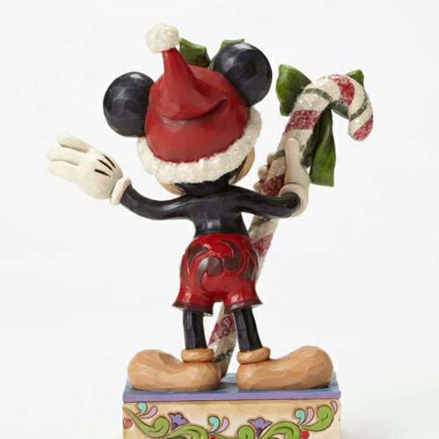 Figures & Figurines * | Clearance Disney Traditions By Jim Shore Mickey Mouse With Candy Cane