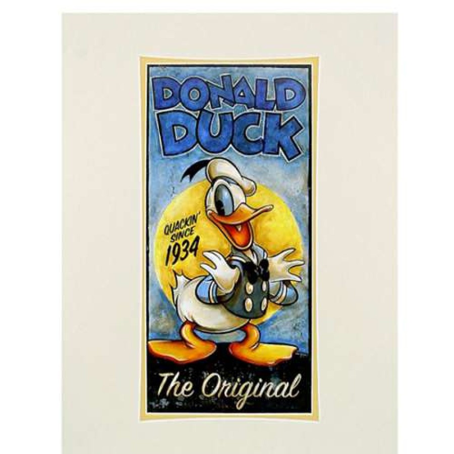 Prints And Signs * | Online Disney Deluxe Artist Print Original Donald Duck By Darren Wilson