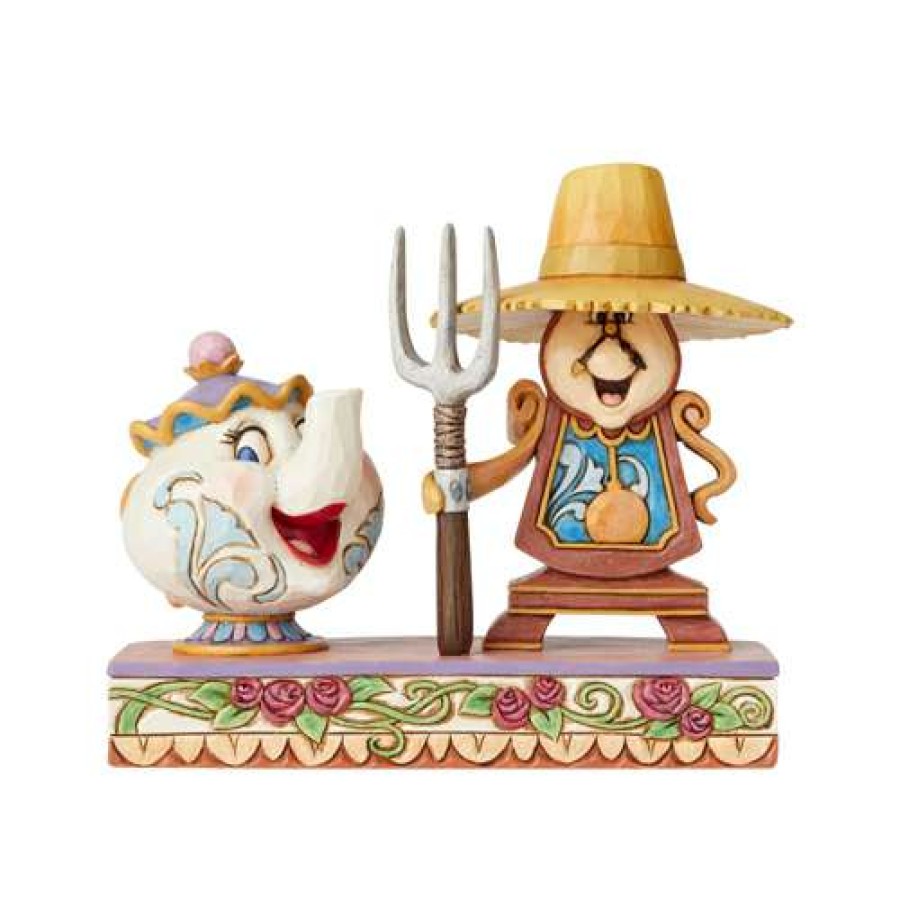 Figures & Figurines * | Disney Traditions Cogsworth And Mrs. Potts Online Store