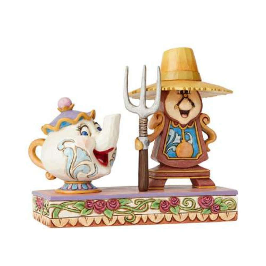 Figures & Figurines * | Disney Traditions Cogsworth And Mrs. Potts Online Store