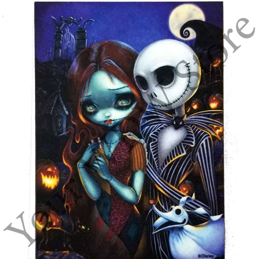 Prints And Signs * | Shop Disney Magnet Jack And Sally By Jasmine Becket-Griffith