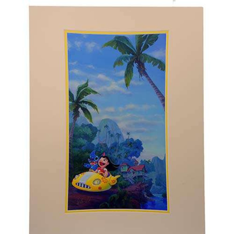 Prints And Signs * | Best Sellers Disney Artist Print William Silvers Lilo & Stitch Fun In The Sun