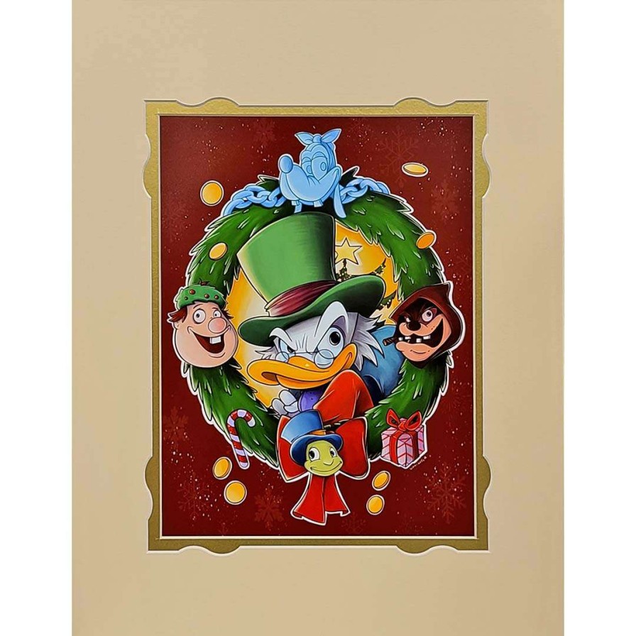 Prints And Signs * | Promotion Disney Artist Print Chris Uminga Scrooge And His Ghosts