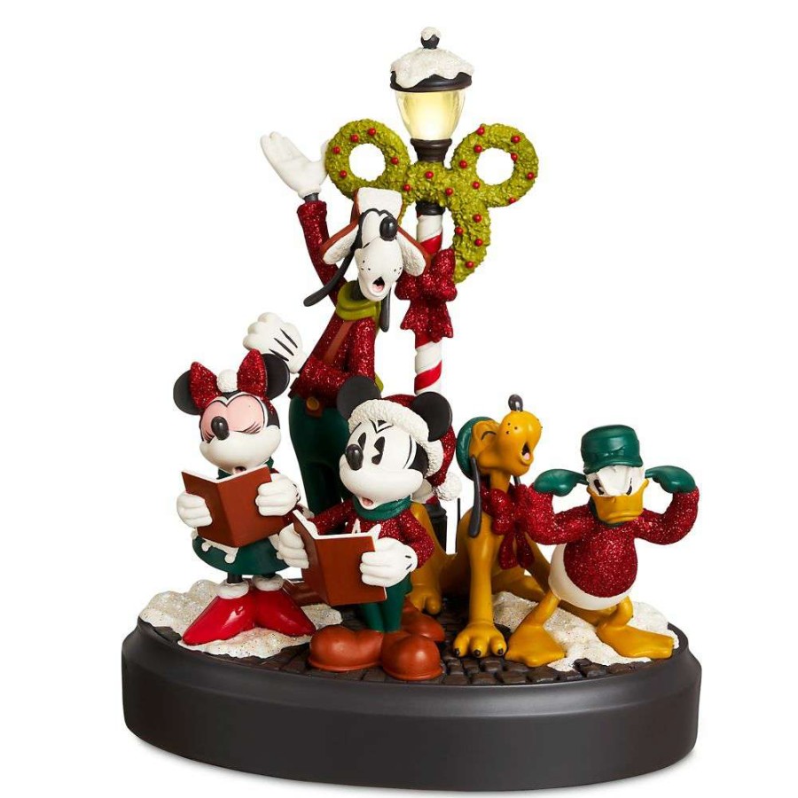 Figures & Figurines * | Sale Online Disney Figurine Christmas 2022 Musical Light-Up Mickey And Friends