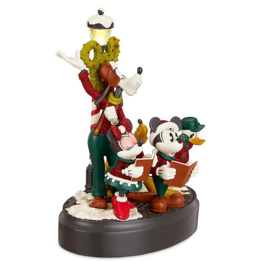 Figures & Figurines * | Sale Online Disney Figurine Christmas 2022 Musical Light-Up Mickey And Friends