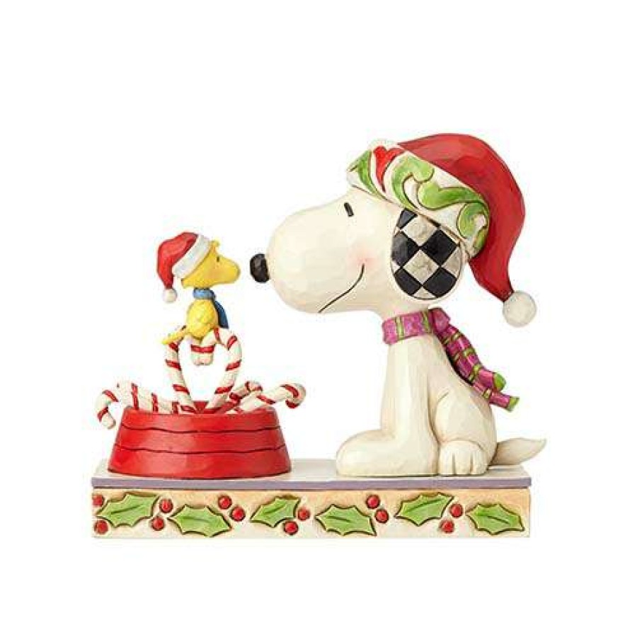 Figures & Figurines * | Disney Best-Selling Peanuts By Jim Shore Snoopy And Woodstock Candy Canes