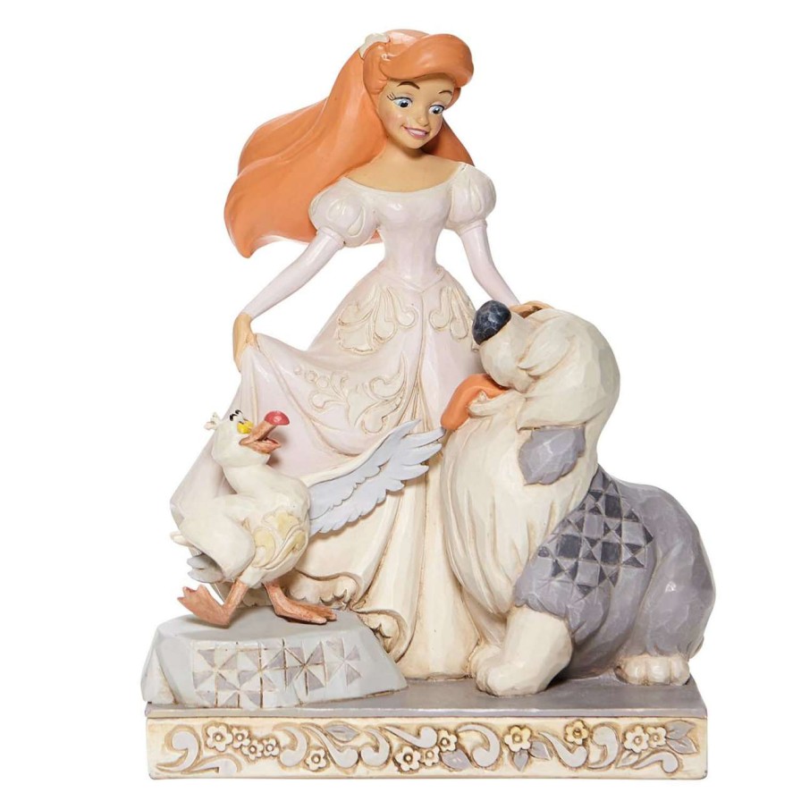 Figures & Figurines * | Disney Traditions By Jim Shore White Woodland Ariel With Max Discount