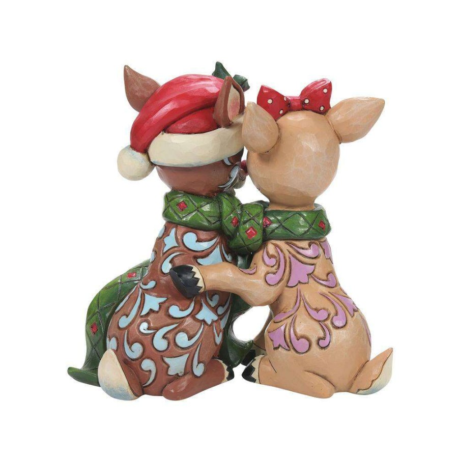 Figures & Figurines * | Disney Shop Rudolph Figurine By Jim Shore Rudolph & Clarice