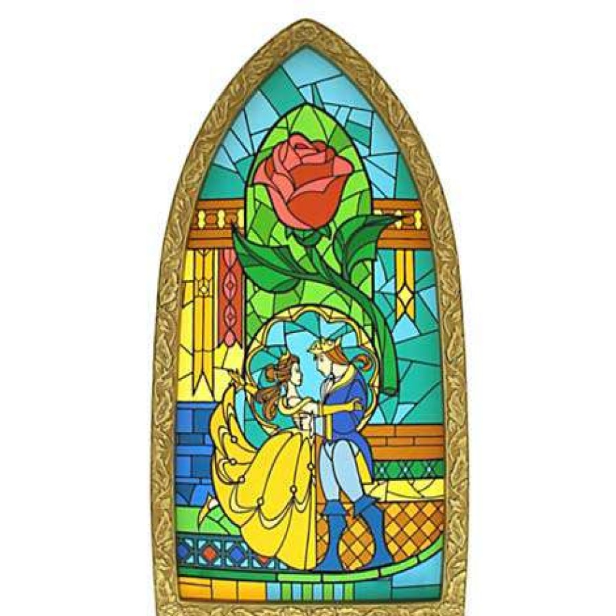 Figures & Figurines * | Disney Stained Glass Window Figure Beauty & The Beast Outlet Sale