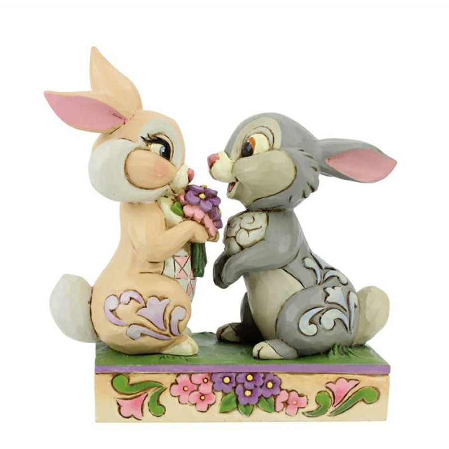 Figures & Figurines * | Disney Traditions By Jim Shore Figurine Thumper & Blossom Bunny Bouquet Discount Sale