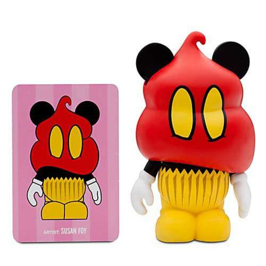 Figures & Figurines * | Clearance Disney Vinylmation Figure Bakery Series Mickey Mouse Cupcake