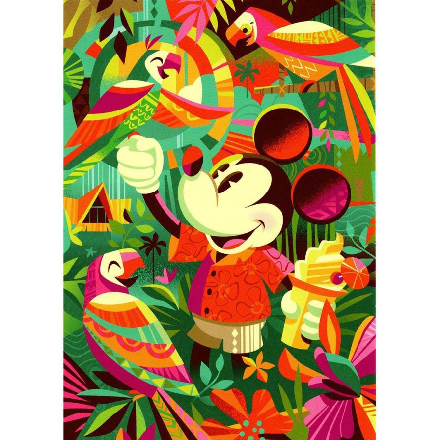 Prints And Signs * | Reliable Quality Disney Postcard Jeff Granito Aloha Mickey