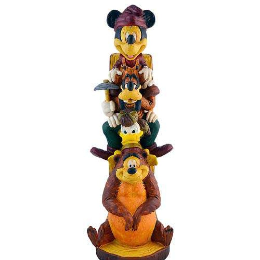 Figures & Figurines * | Excellent Disney Figurine Wilderness Lodge Mickey & Friends Totem Pole