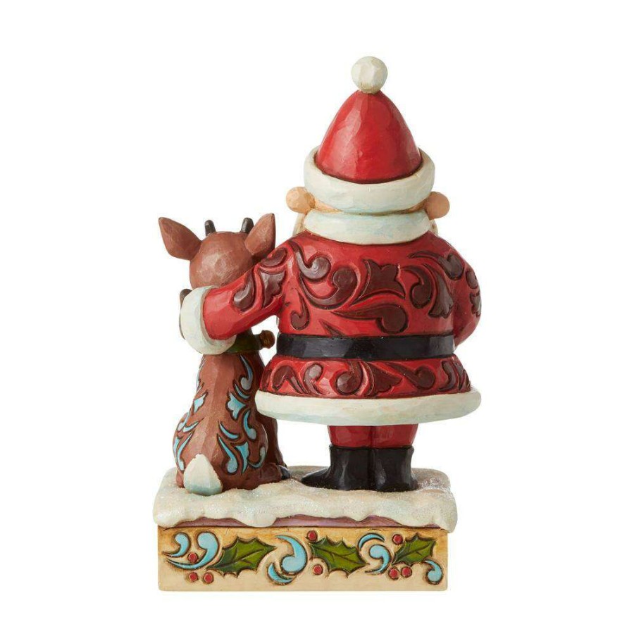 Figures & Figurines * | Rudolph Traditions By Jim Shore Santa Hugging Rudolph Disney Large Choice