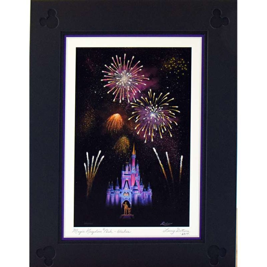 Prints And Signs * | Excellent Quality Disney Artist Print Larry Dotson Magic Kingdom Park Wishes 11X14 Black