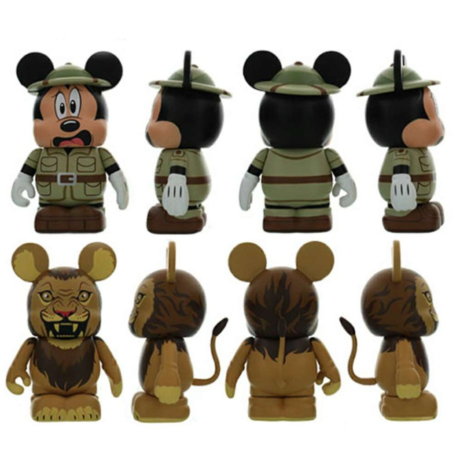 Figures & Figurines * | Disney Vinylmation 3" Set Disney'S Animal Kingdom Safari Mickey Moue And Lion Discount Online