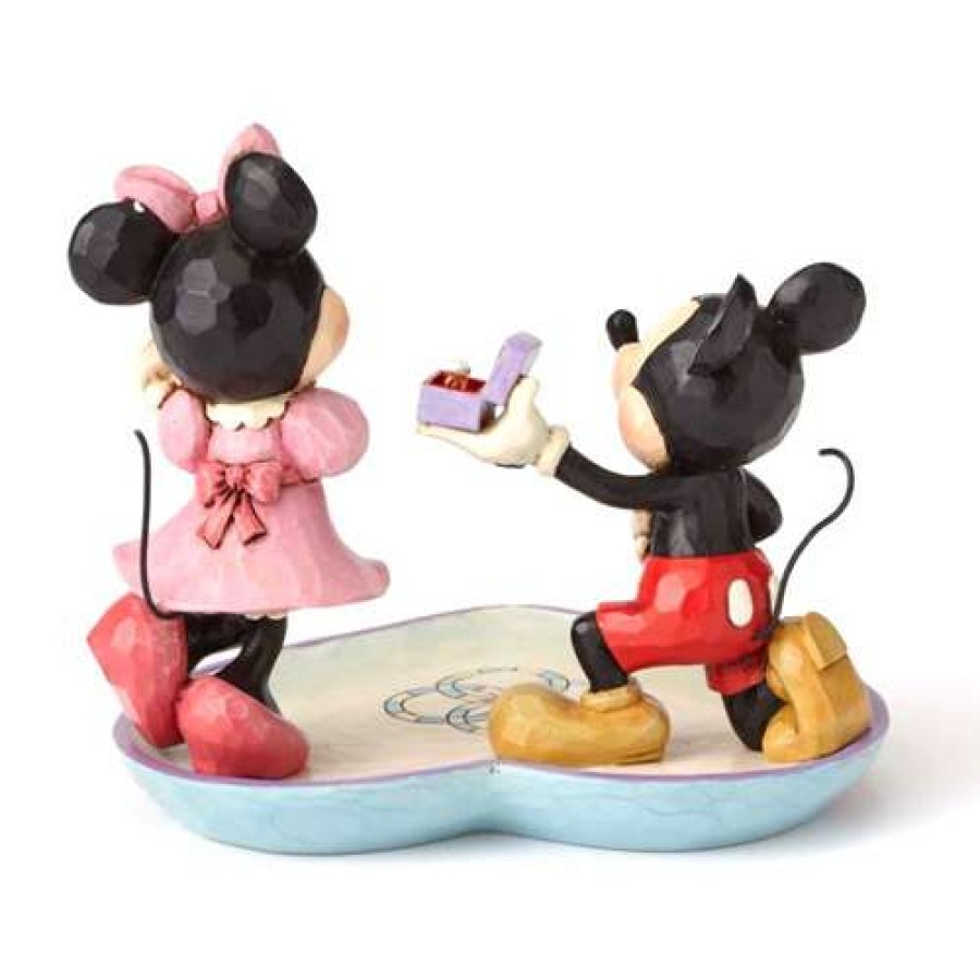 Figures & Figurines * | Excellent Quality Disney Traditions By Jim Shore Mickey Proposing To Minnie Tra