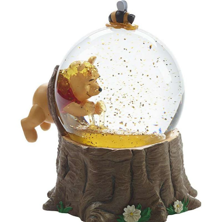 Figures & Figurines * | Disney Precious Moments Snow Globe Pooh Bear Less Expensive