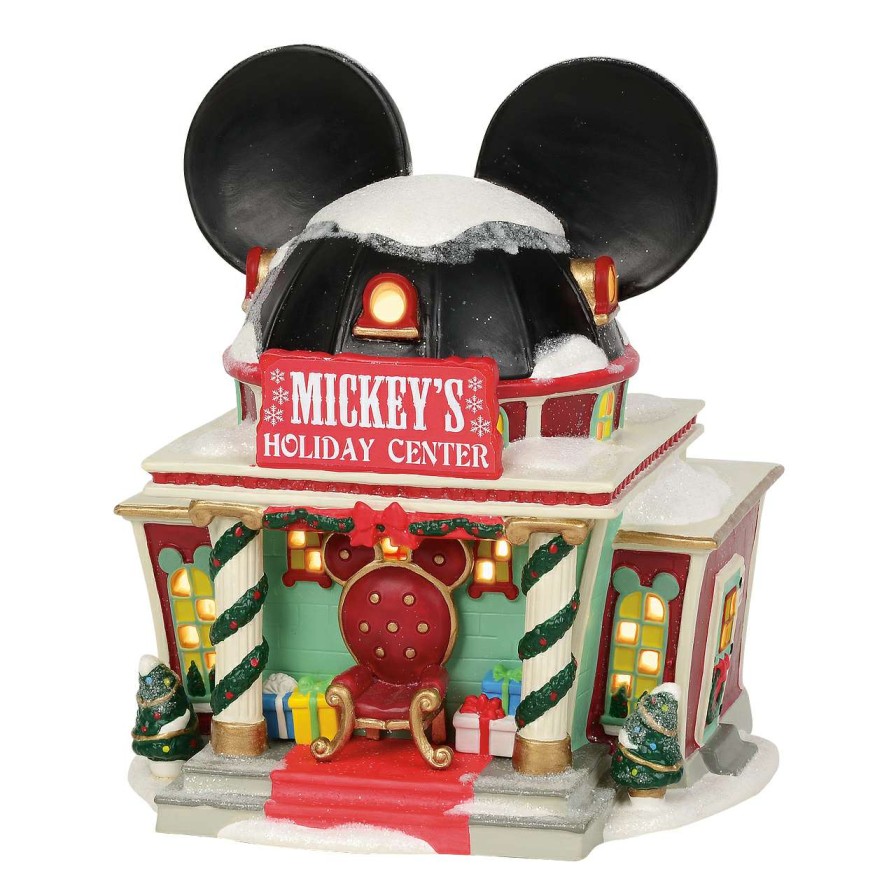 Figures & Figurines * | Disney Village Figure Mickey'S Holiday Center 4059626 Clearance