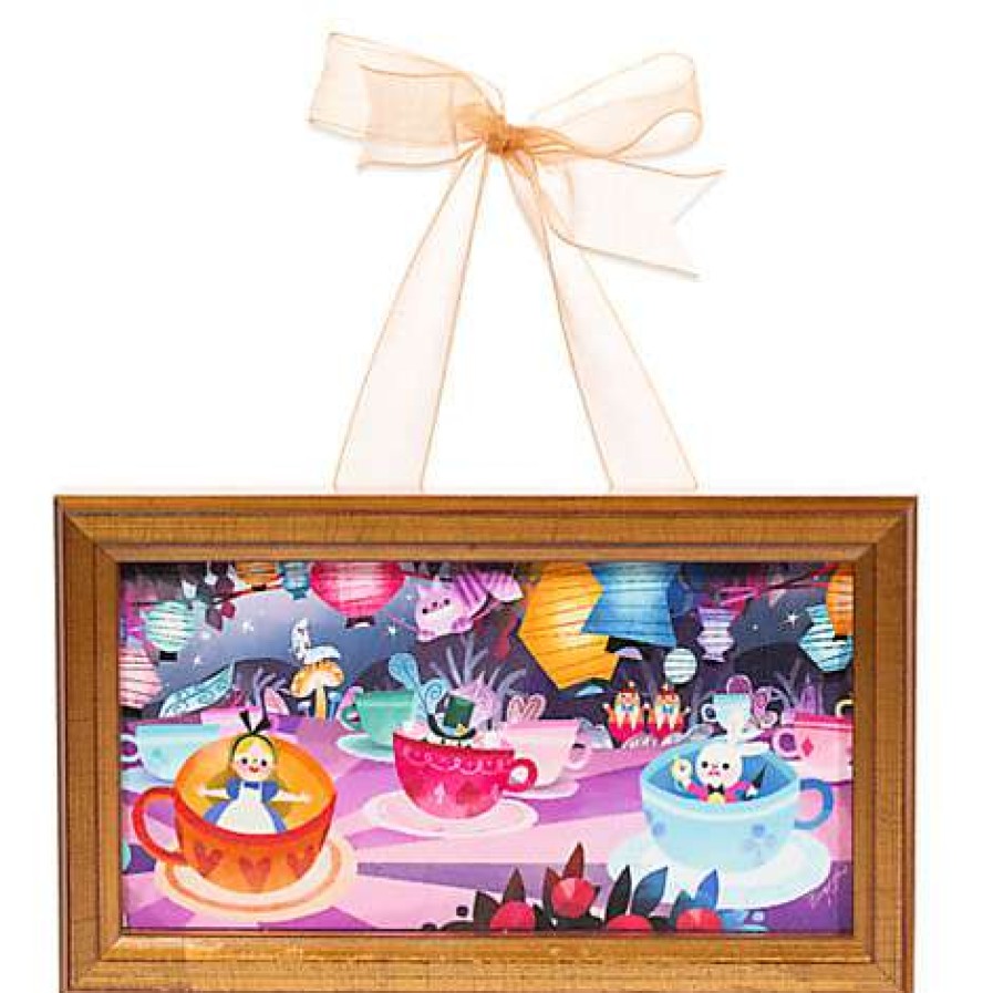 Prints And Signs * | Sale Online Disney Deluxe Print Joey Chou Hanging Miniature "Mad Tea Party"