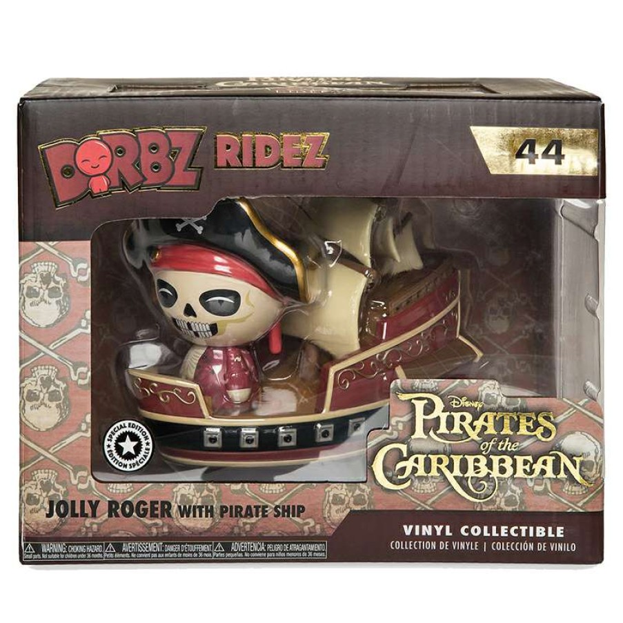 Figures & Figurines * | Disney Vinyl Figure Dorbz Ridez Jolly Rodger With Pirate Ship Top Sell