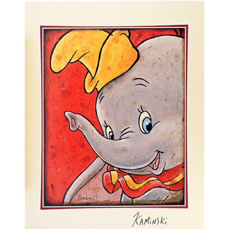 Prints And Signs * | Outlet Sale Disney Artist Print Joe Kaminski Dumbo Signed