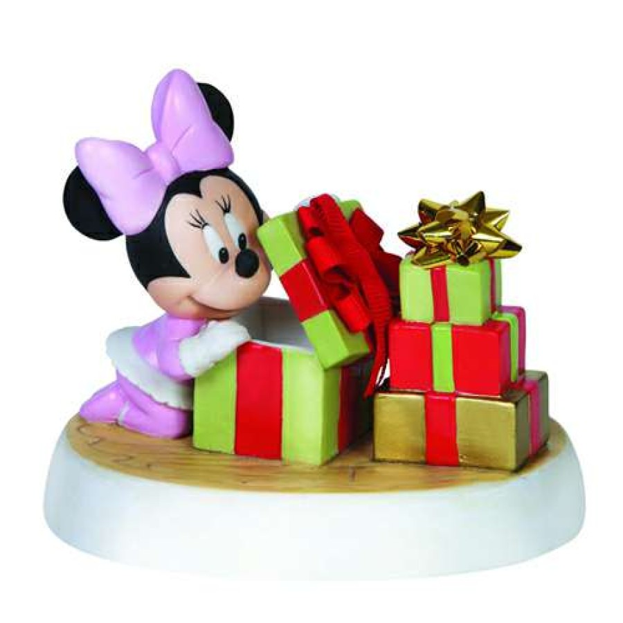 Figures & Figurines * | Disney Precious Moments Figurine Minnie Opening Gift 151706 Official