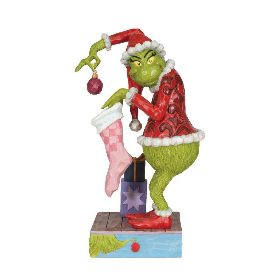 Figures & Figurines * | Disney Cut Price Grinch By Jim Shore Figurine Grinch Stealing Ornaments