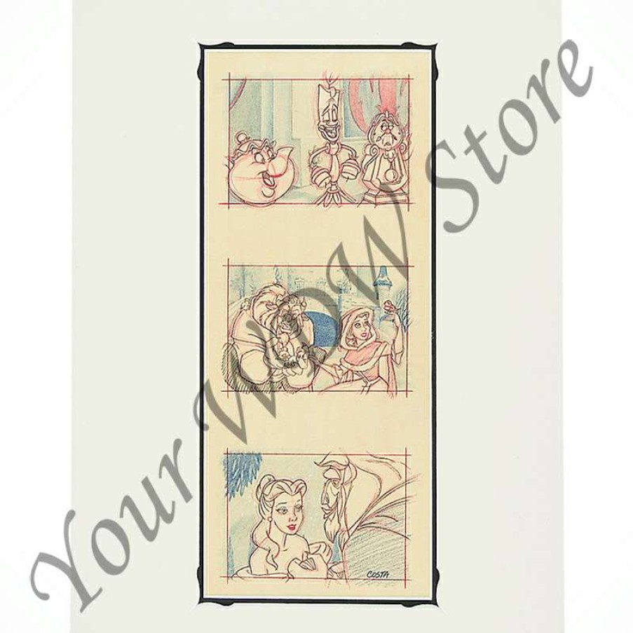 Prints And Signs * | Top Sellers Disney Artist Print Costa Alavezos Beauty & The Beast 1991