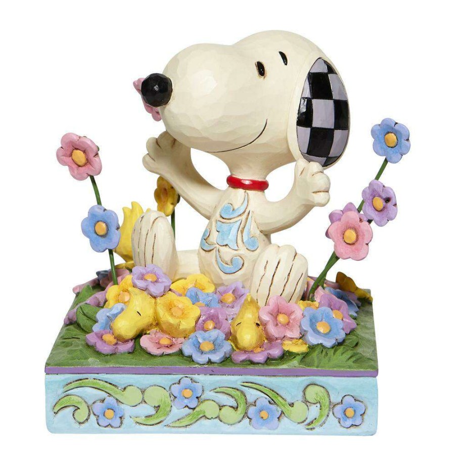 Figures & Figurines * | Disney Online Store Peanuts By Jim Shore Snoopy In Flowers