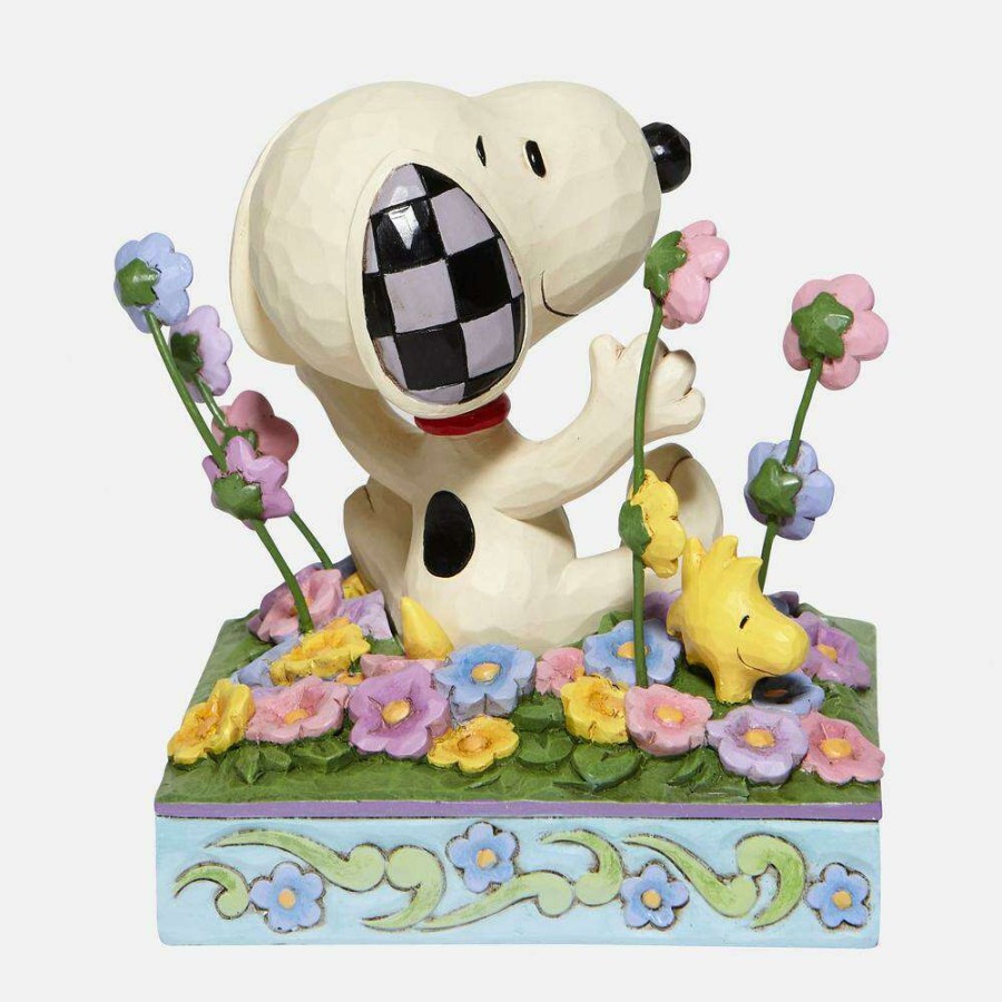 Figures & Figurines * | Disney Online Store Peanuts By Jim Shore Snoopy In Flowers