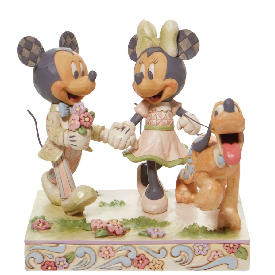 Figures & Figurines * | Disney Traditions Figure White Woodland Mickey & Minnie Classical