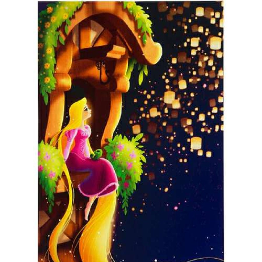 Prints And Signs * | Best Sellers Disney Postcard Rapunzel Starry Night By Eunjung June Kim