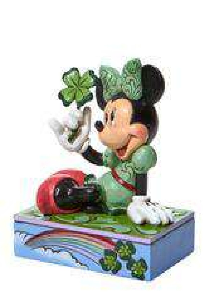 Figures & Figurines * | Disney Traditions Figure Minnie Shamrock Personality Classical