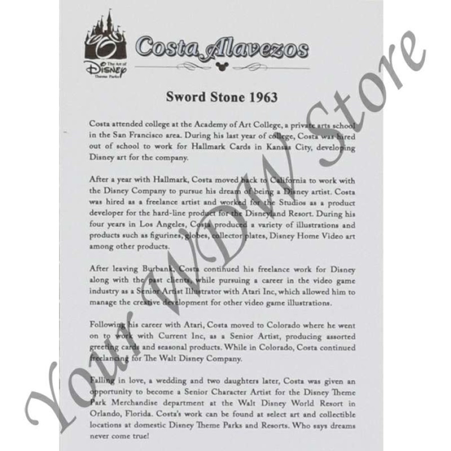 Prints And Signs * | Top Sellers Disney Artist Print Costa Alavezos Sword Stone 1963