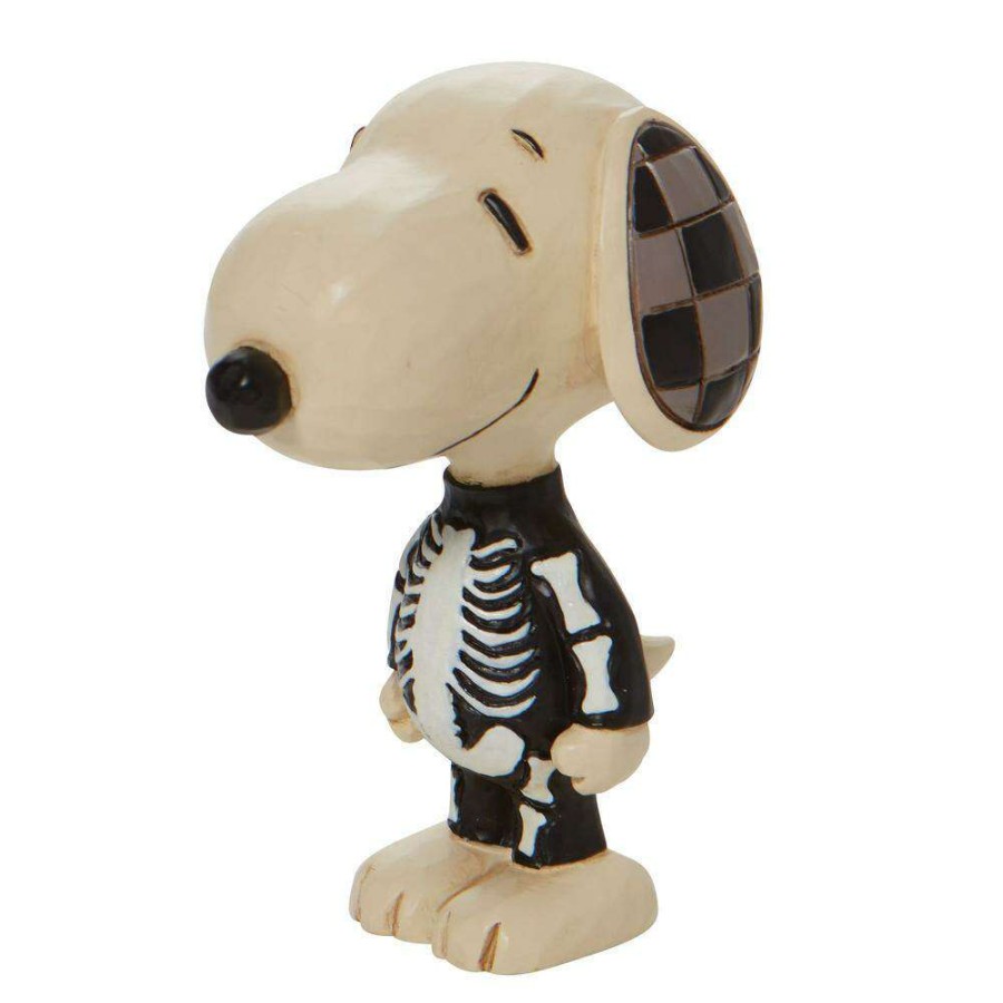 Figures & Figurines * | Disney New Arrivals Peanuts By Jim Shore Snoopy Skeleton Mini