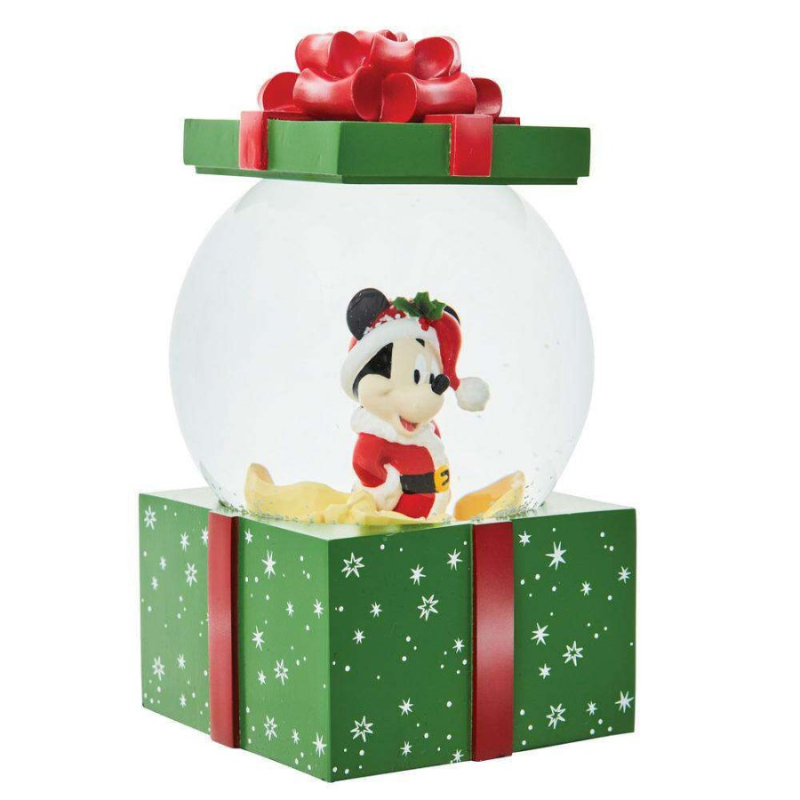 Figures & Figurines * | Sale Online Disney Snow Globe Mickey In Present