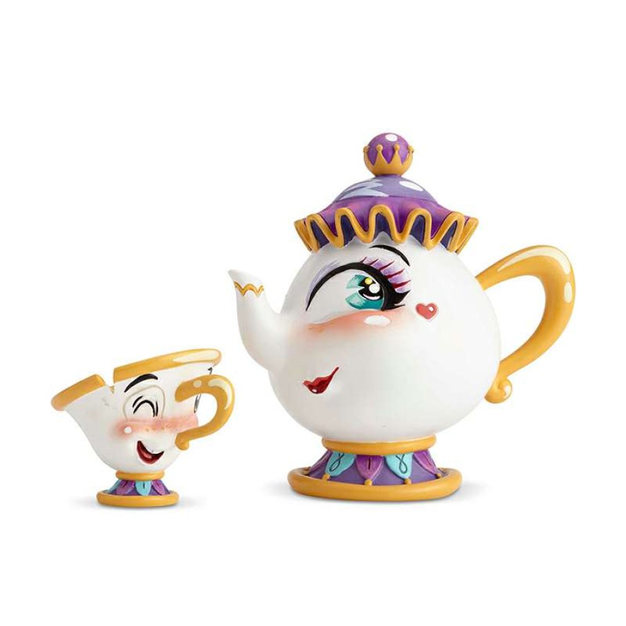 Figures & Figurines * | Disney World Of Miss Mindy Figurine Beauty And The Beast Mrs. Potts And Chip Free Delivery