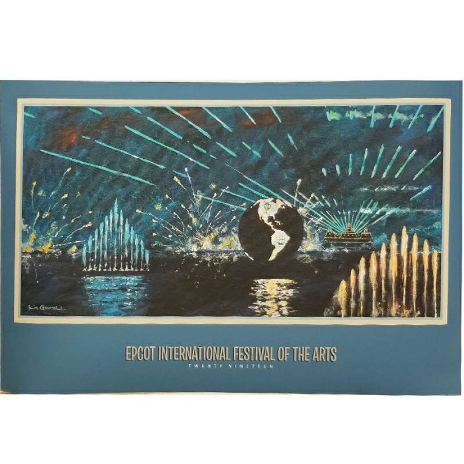 Prints And Signs * | Disney Kim Gromoll Poster 2019 Festival Of The Arts Epcot Illuminations Original